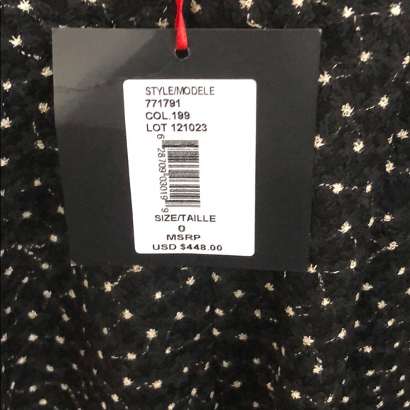 NWT Cynthia Rowley Black Embroidered Dress Size 0 - Picture 7 of 8